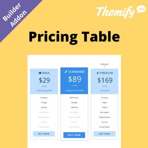 Themify Builder Pricing Table Addon