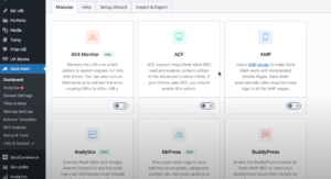 Các module chính có trong plugin Rank Math SEO Pro